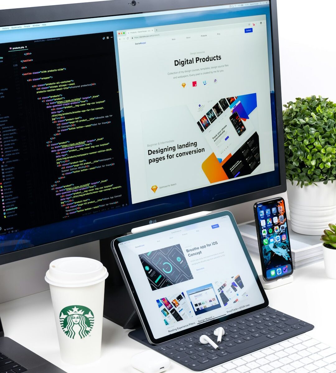 Edytor kodu motywu WordPress na ekranie monitora